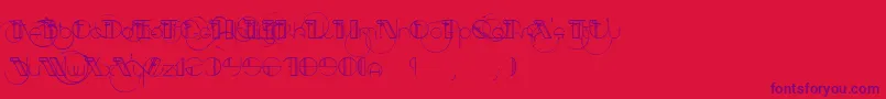 AracmeWaround Font – Purple Fonts on Red Background