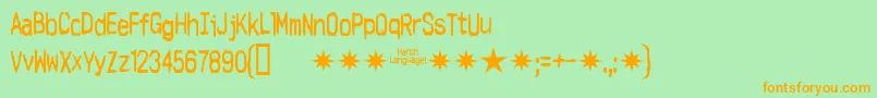 Шрифт Harsh – оранжевые шрифты на зелёном фоне