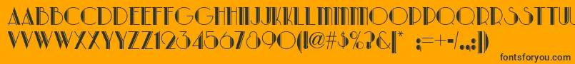 Parklanenf Font – Black Fonts on Orange Background