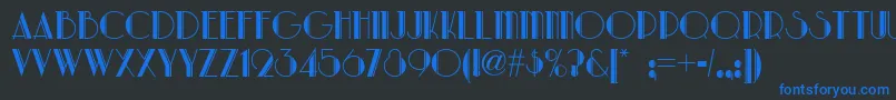 Parklanenf Font – Blue Fonts on Black Background