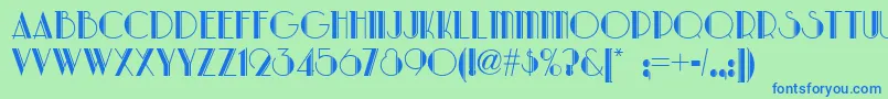 Parklanenf Font – Blue Fonts on Green Background