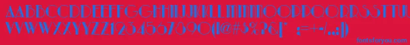 Parklanenf Font – Blue Fonts on Red Background