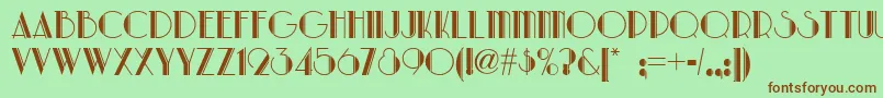 Parklanenf Font – Brown Fonts on Green Background