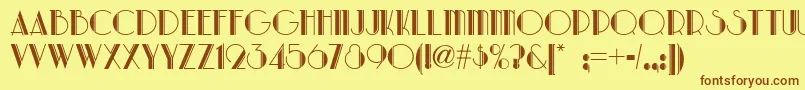 Parklanenf Font – Brown Fonts on Yellow Background