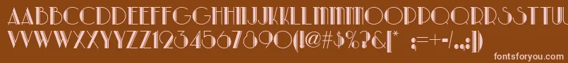 Parklanenf Font – Pink Fonts on Brown Background