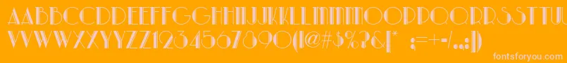 Parklanenf Font – Pink Fonts on Orange Background