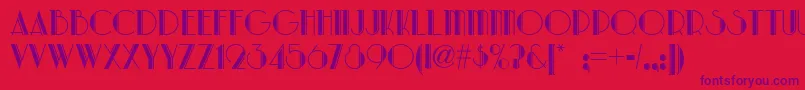 Parklanenf Font – Purple Fonts on Red Background