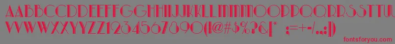Parklanenf Font – Red Fonts on Gray Background