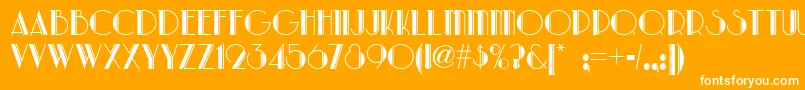 Fonte Parklanenf – fontes brancas em um fundo laranja