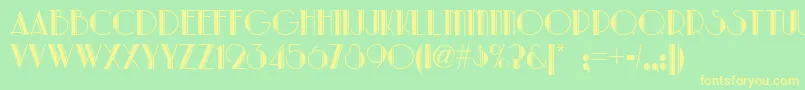 Parklanenf Font – Yellow Fonts on Green Background