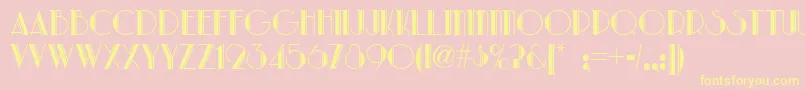 Parklanenf Font – Yellow Fonts on Pink Background