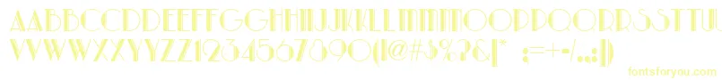 Parklanenf Font – Yellow Fonts on White Background