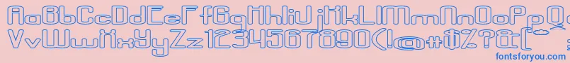 AposiopesisDwarfedStroked Font – Blue Fonts on Pink Background