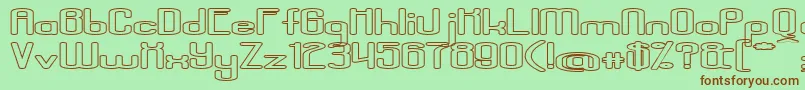 AposiopesisDwarfedStroked Font – Brown Fonts on Green Background