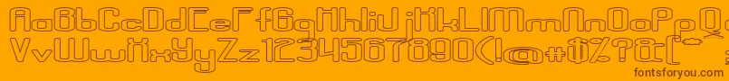 AposiopesisDwarfedStroked Font – Brown Fonts on Orange Background