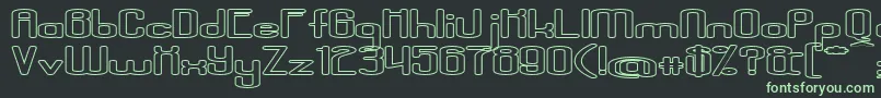 AposiopesisDwarfedStroked Font – Green Fonts on Black Background