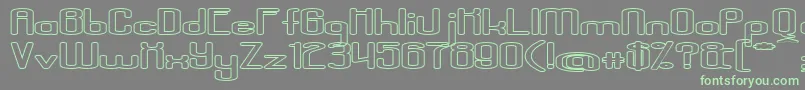 AposiopesisDwarfedStroked Font – Green Fonts on Gray Background