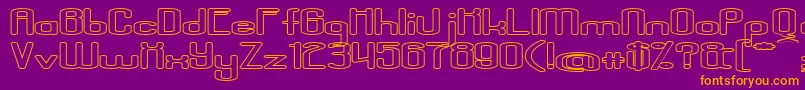 AposiopesisDwarfedStroked Font – Orange Fonts on Purple Background