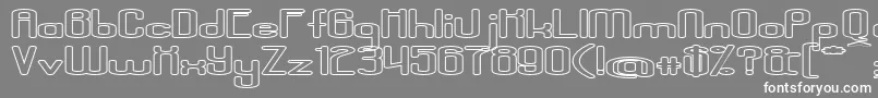 AposiopesisDwarfedStroked Font – White Fonts on Gray Background