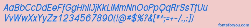 FlorencesansCondBoldItalic Font – Blue Fonts on Pink Background