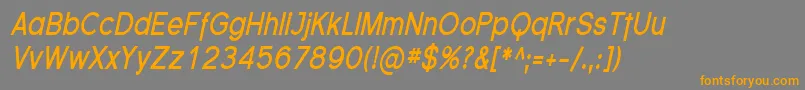 FlorencesansCondBoldItalic Font – Orange Fonts on Gray Background