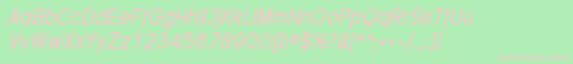 FlorencesansCondBoldItalic Font – Pink Fonts on Green Background