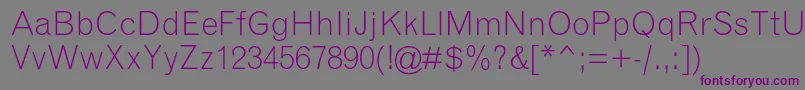 Шрифт GrotesquemtstdLight – фиолетовые шрифты на сером фоне