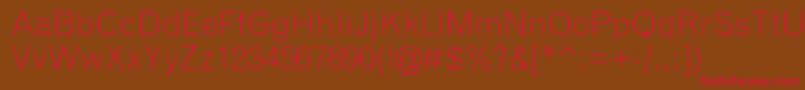 GrotesquemtstdLight Font – Red Fonts on Brown Background