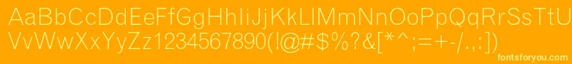 Police GrotesquemtstdLight – polices jaunes sur fond orange