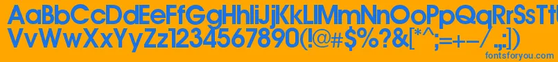Ronaldo Font – Blue Fonts on Orange Background