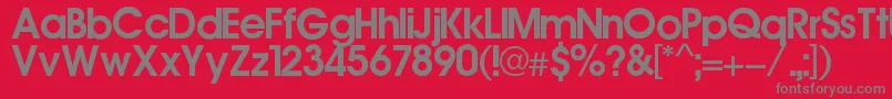 Ronaldo Font – Gray Fonts on Red Background