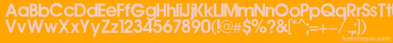 Ronaldo Font – Pink Fonts on Orange Background