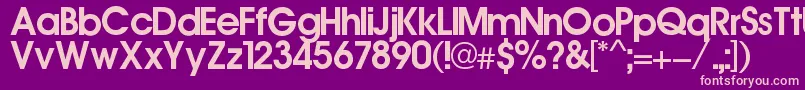 Ronaldo Font – Pink Fonts on Purple Background