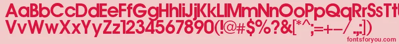 Ronaldo Font – Red Fonts on Pink Background