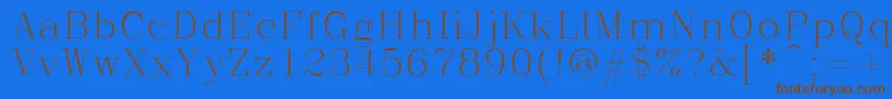 Romanc Font – Brown Fonts on Blue Background