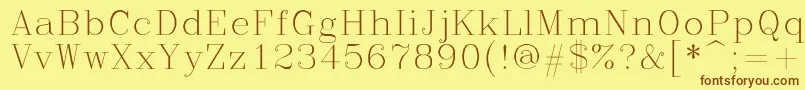 Romanc Font – Brown Fonts on Yellow Background