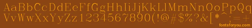 Romanc Font – Orange Fonts on Brown Background