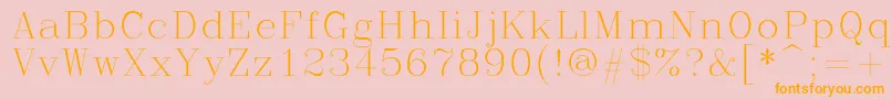 Romanc Font – Orange Fonts on Pink Background