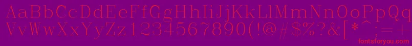 Romanc Font – Red Fonts on Purple Background