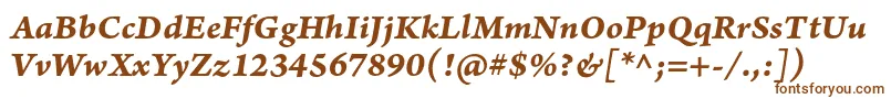 ArnoproBolditaliccaption Font – Brown Fonts on White Background