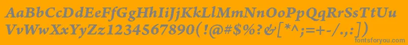 ArnoproBolditaliccaption Font – Gray Fonts on Orange Background