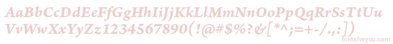 ArnoproBolditaliccaption Font – Pink Fonts on White Background