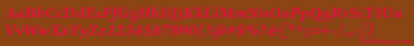ArnoproBolditaliccaption Font – Red Fonts on Brown Background