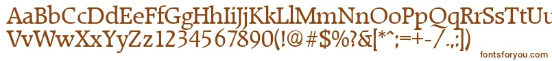 RaleighSerialRegularDb-fontti – ruskeat fontit valkoisella taustalla
