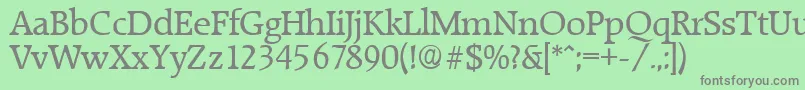 RaleighSerialRegularDb Font – Gray Fonts on Green Background