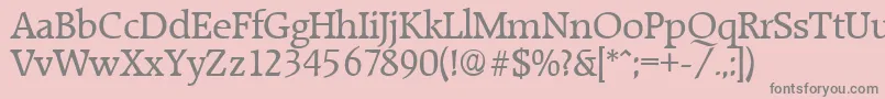 RaleighSerialRegularDb Font – Gray Fonts on Pink Background