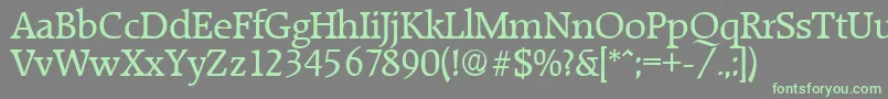 RaleighSerialRegularDb Font – Green Fonts on Gray Background