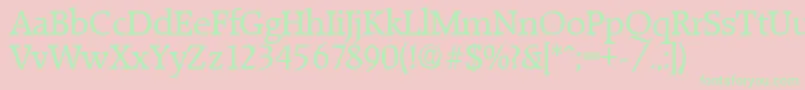 RaleighSerialRegularDb Font – Green Fonts on Pink Background