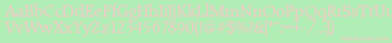 RaleighSerialRegularDb Font – Pink Fonts on Green Background