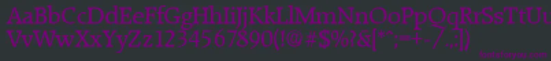 Шрифт RaleighSerialRegularDb – фиолетовые шрифты на чёрном фоне